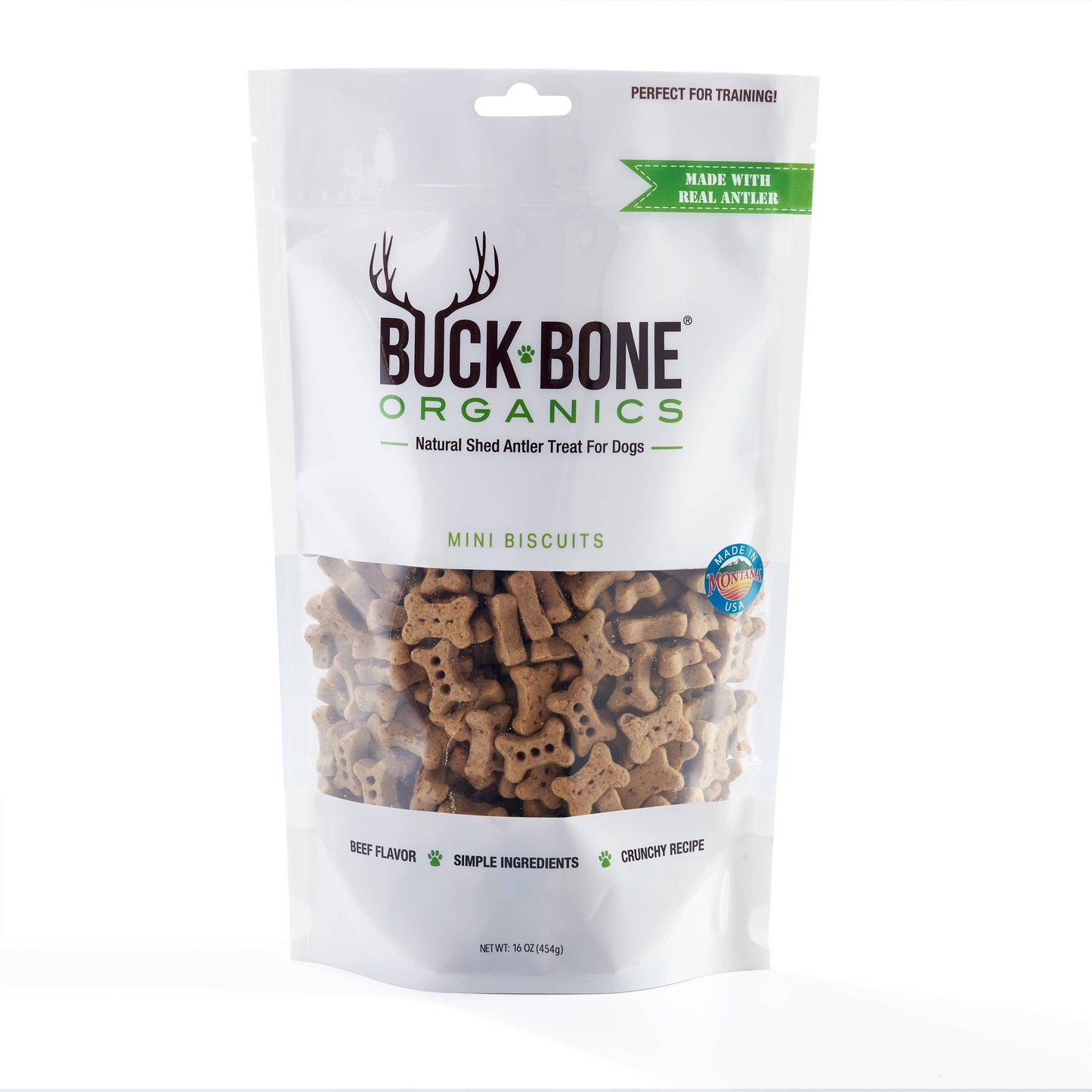 Natural Antler Dog Biscuits, Mini's, 16 OZ Bag