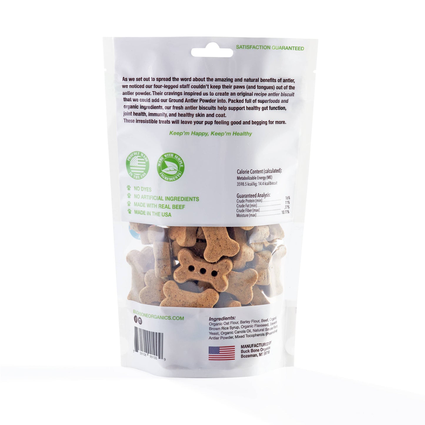 Natural Antler Dog Biscuits, Mini's, 16 OZ Bag