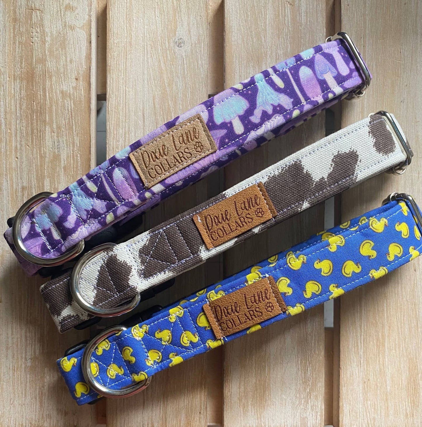 Cow Print Dog Collar, Brown Cow Print Western Dog Collar