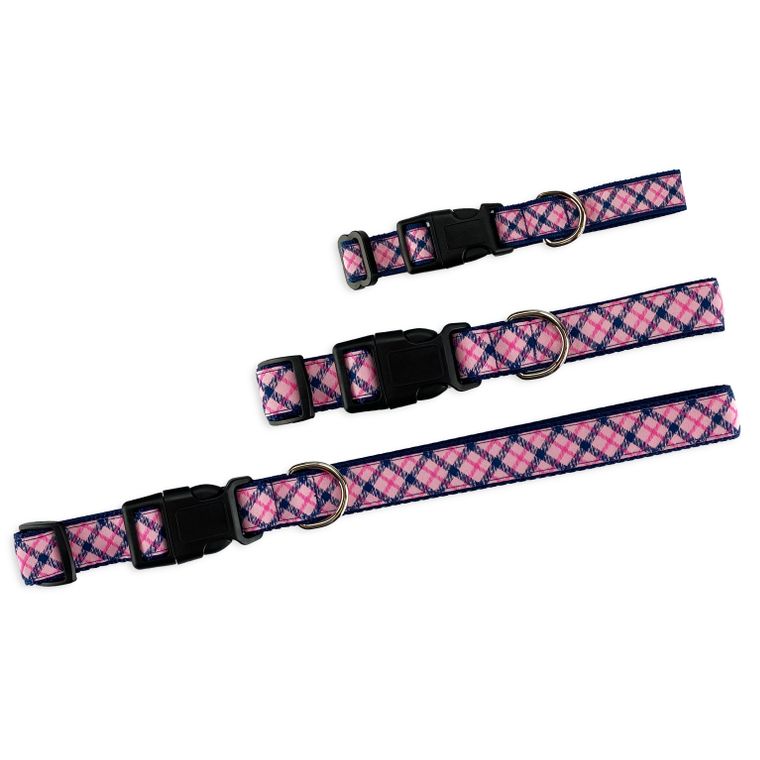 Dog Collar, Medium - Preppy Plaid