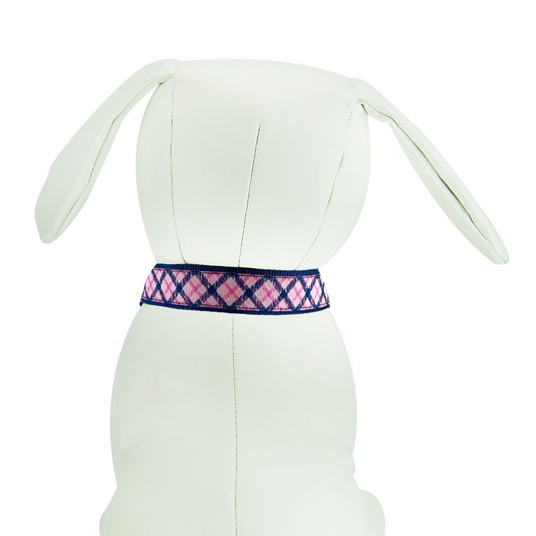 Dog Collar, Medium - Preppy Plaid