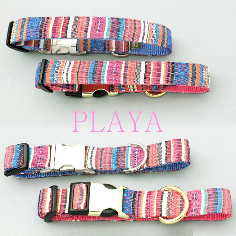 Playa Sarape Beach Blanket Dog Collar