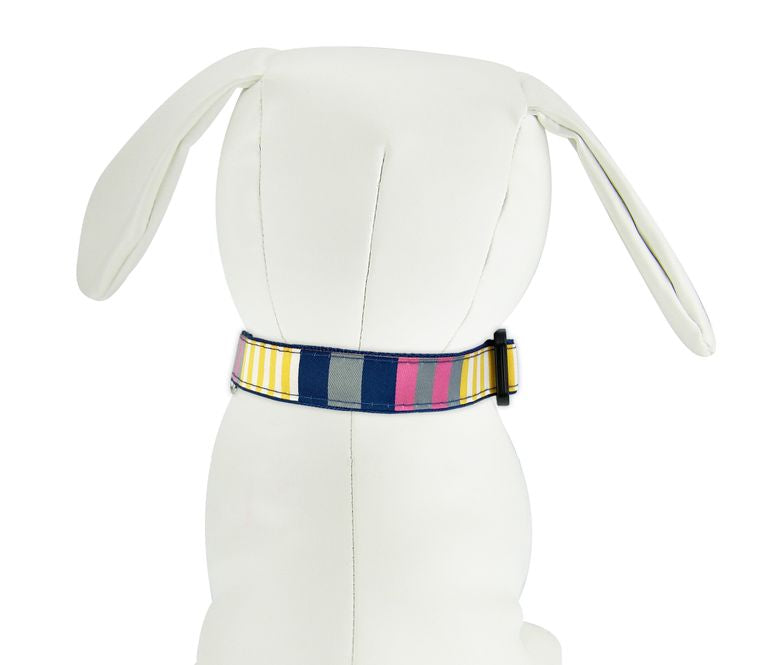 Dog Collar, Large - Yellow Stripe