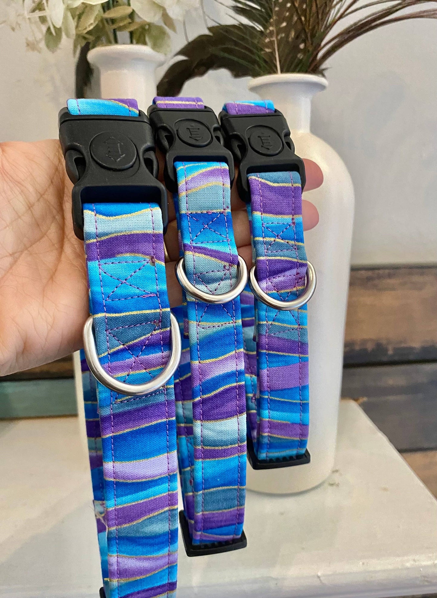 Mermaid Swirl Dog Collar for Spring and Summer