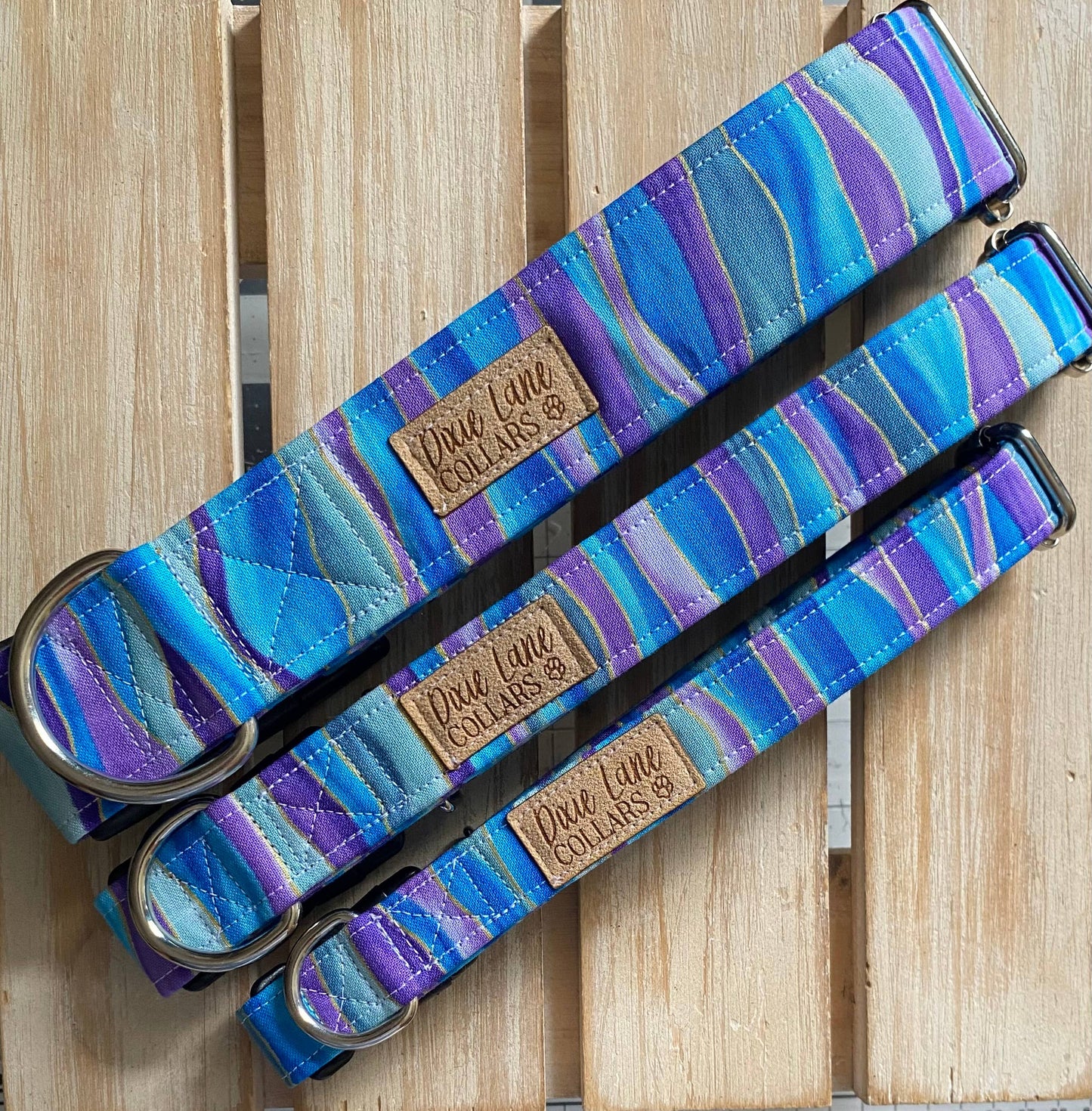 Mermaid Swirl Dog Collar for Spring and Summer
