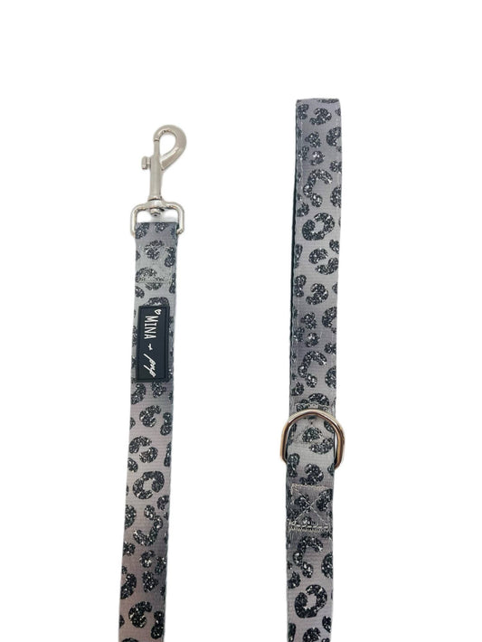 YOU'RE SO GLAM SILVER OMBRE CHEETAH DOG CAT LEASH