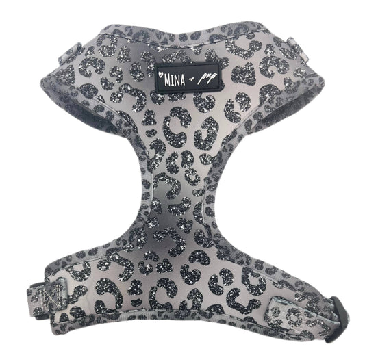 YOU’RE SO GLAM ADJUSTABLE SILVER OMBRE DOG CAT HARNESS