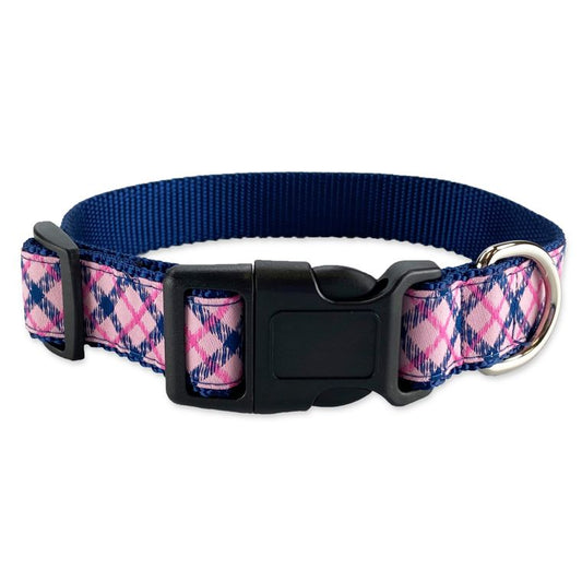 Dog Collar, Medium - Preppy Plaid