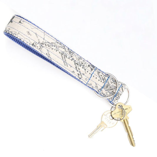 Journey Canvas Key Chain Wristlet Fob
